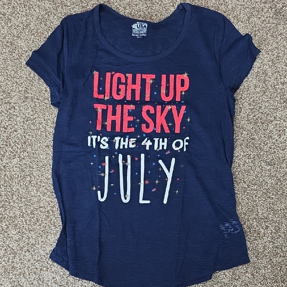 Navy Blue Kids 4th of July T-Shirt